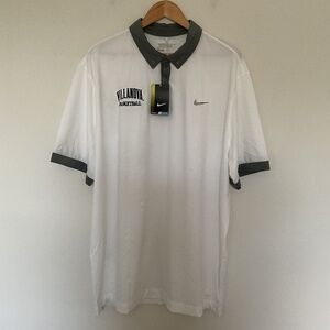 Nike Golf Ultra 2.0 Polo Tour Performance Villanova Basketball White Gray XXL